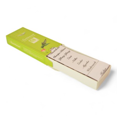 Conjunto de ocho conos de incienso variados de la línea verde